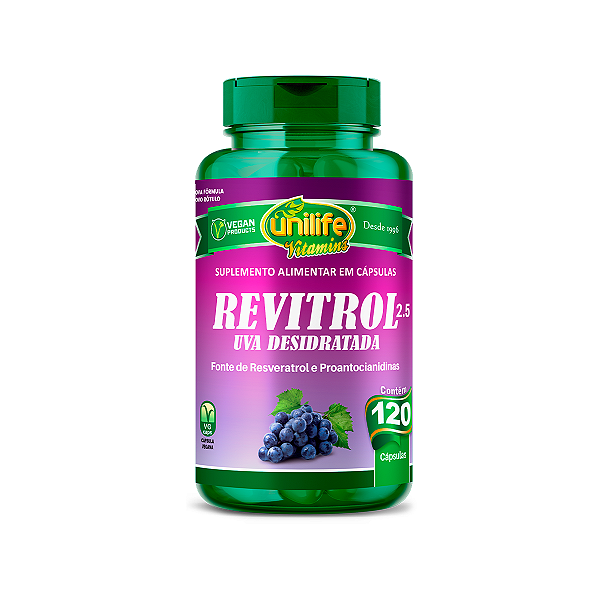 Resveratrol Uva desidratada 120 cápsulas Unilife