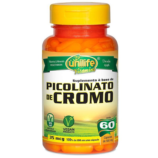 Picolinato de Cromo 60 cápsulas Unilife