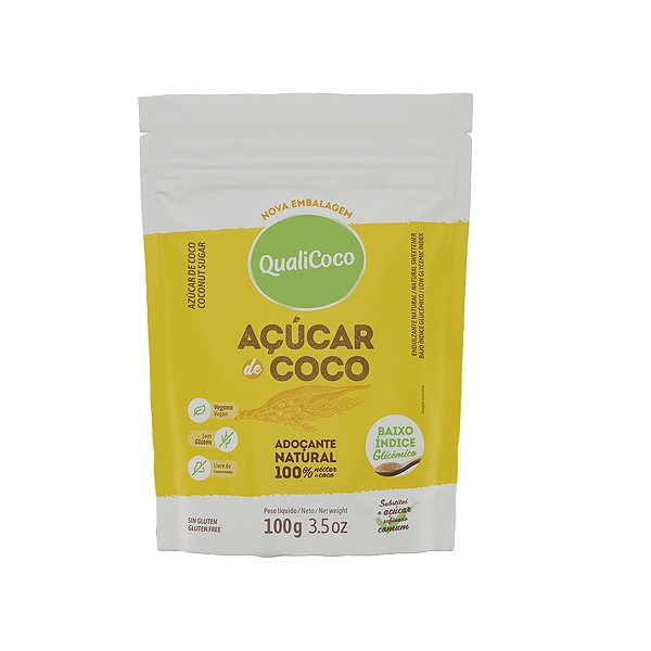 Açúcar de coco 100g natural QualiCôco