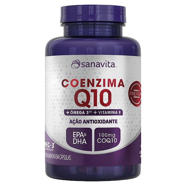 Coenzima Q10 + Ômega 3 Sanavita 60 cápsulas