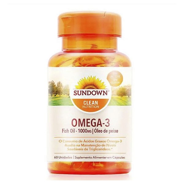 Fish Oil Óleo de Peixe 1000mg Sundown 60 cápsulas