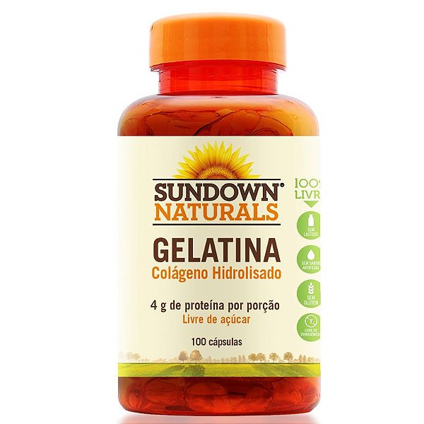 Colágeno Gelatina 4g Sundown 100 cápsulas