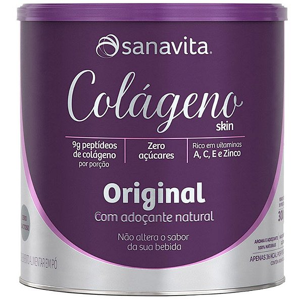 Colágeno Skin Hidrolisado Zero Açúcar Sanavita 300g Original