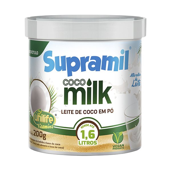 Coco Milk Supramil Unilife Leite de coco em pó 200g