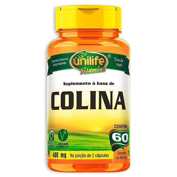 Colina Vitamina B8 Unilife 60 cápsulas