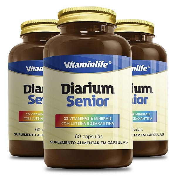 Kit 3 Diarium Senior Vitaminlife 60 cápsulas