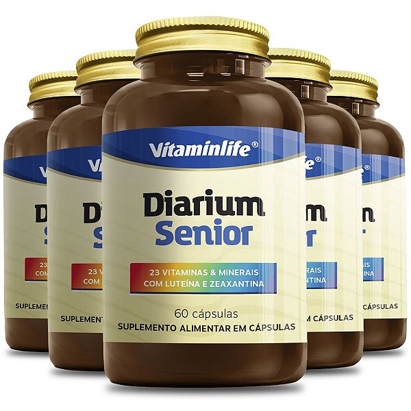Kit 5 Diarium Senior Vitaminlife 60 cápsulas