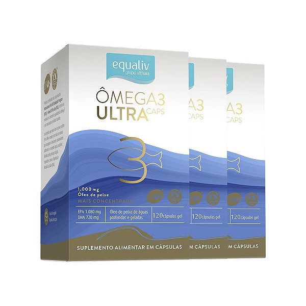 Kit 3 Ômega 3 Ultra Equaliv 120 Cápsulas