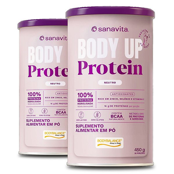 Kit 2 Body Up Protein Sanavita Neutro 450g