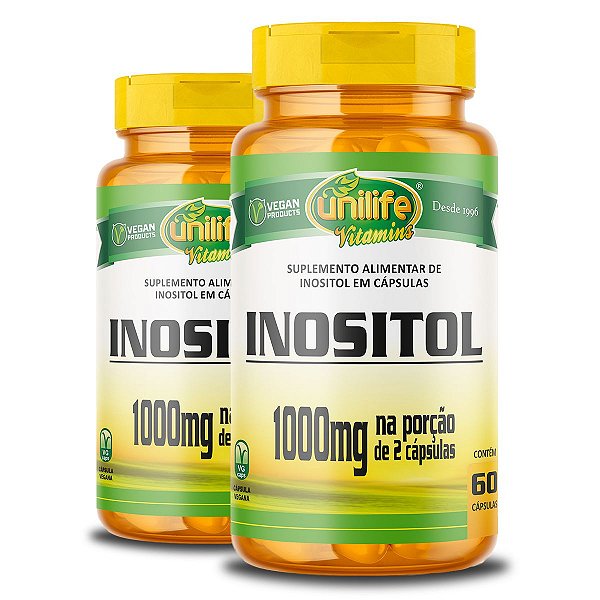 Kit 2 Inositol Unilife 60 cápsulas