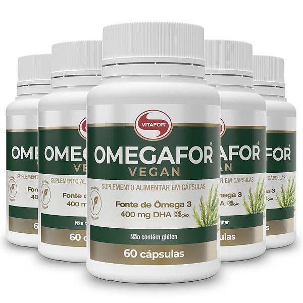 Kit 5 Omegafor Vegan Vitafor 60 Cápsulas