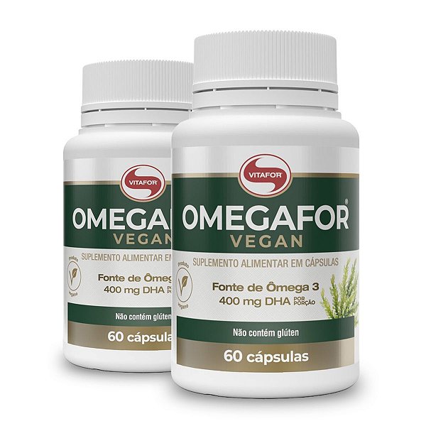 Kit 2 Omegafor Vegan Vitafor 60 Cápsulas