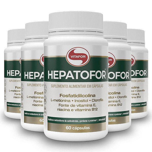 Kit 5 Hepatofor Vitafor 60 Cápsulas