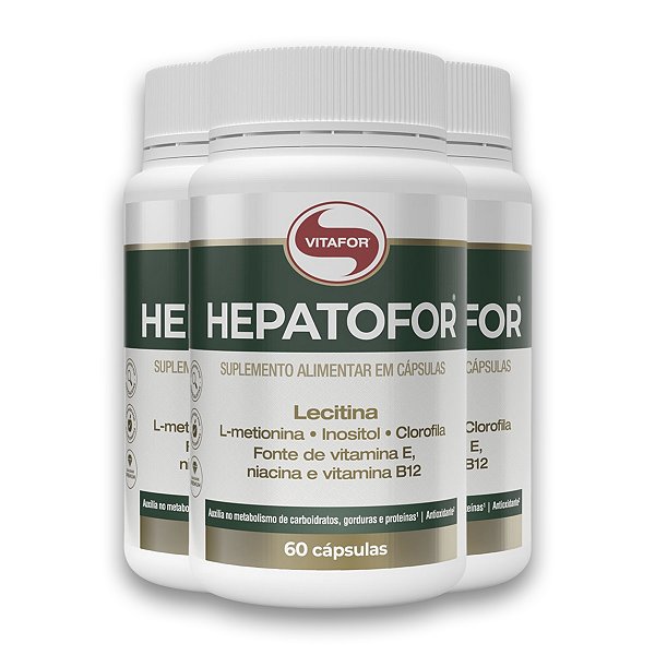Kit 3 Hepatofor Vitafor 60 Cápsulas