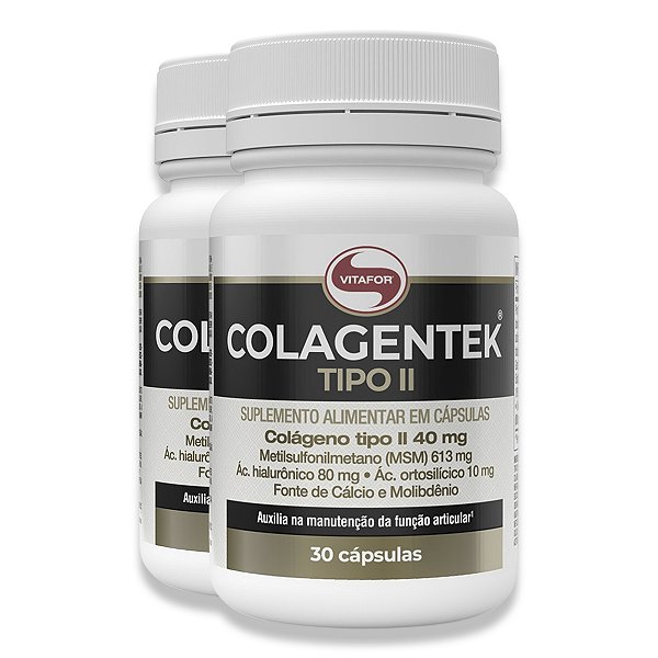 Kit 2 Colagentek Vitafor Tipo II 30 Cápsulas