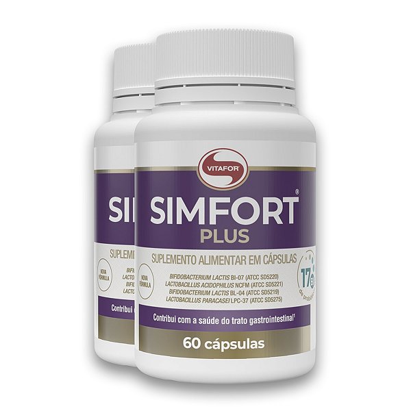 Kit 2 Simfort Plus Vitafor 60 Cápsulas