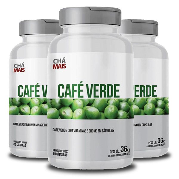 Kit 3 Café Verde Clinic Mais 60 Cápsulas 450 mg