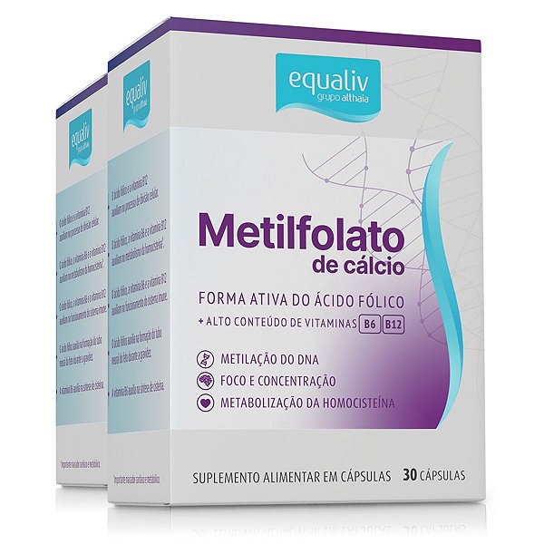 Kit 2 Metilfolato de Cálcio Equaliv 30 cápsulas