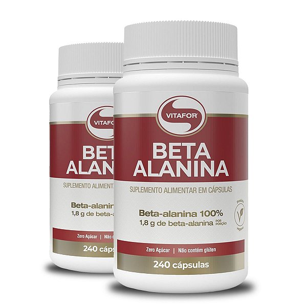 Kit 2 Beta Alanina 500mg Vitafor 240 cápsulas