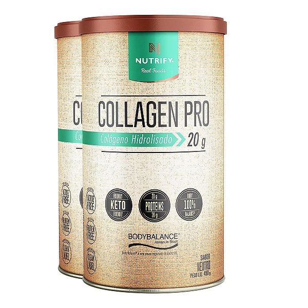 Kit 2 Collagen Pro Colágeno Hidrolisado Neutro Nutrify 450g