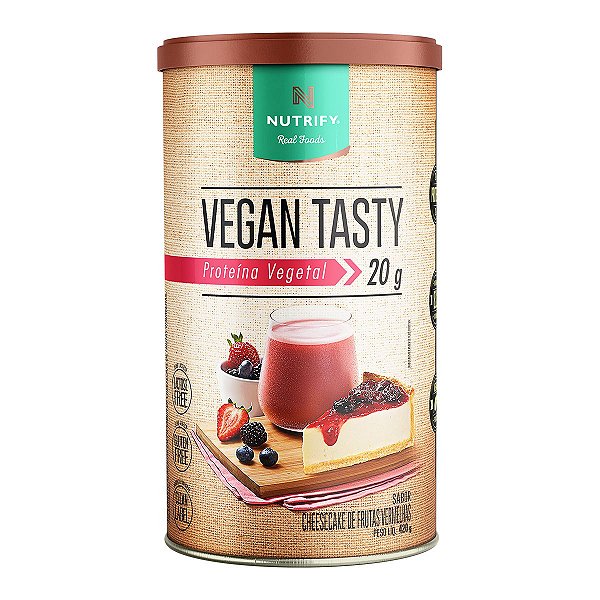Vegan Tasty Proteína Vegetal Frutas Vermelhas Nutrify 420g