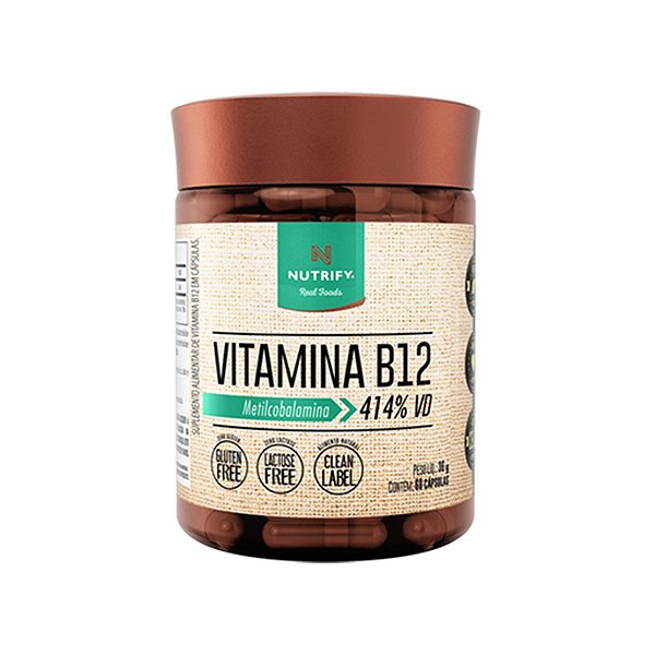 Vitamina B12 Metilcobalamina Nutrify 60 Cápsulas
