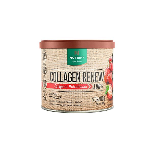 Collagen Renew Colágeno Hidrolisado Morango Nutrify 300g