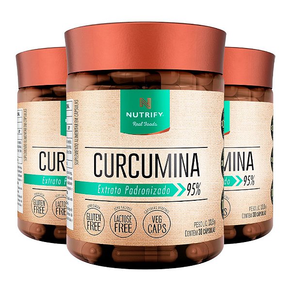 Kit 3 Curcumina Nutrify 30 Cápsulas