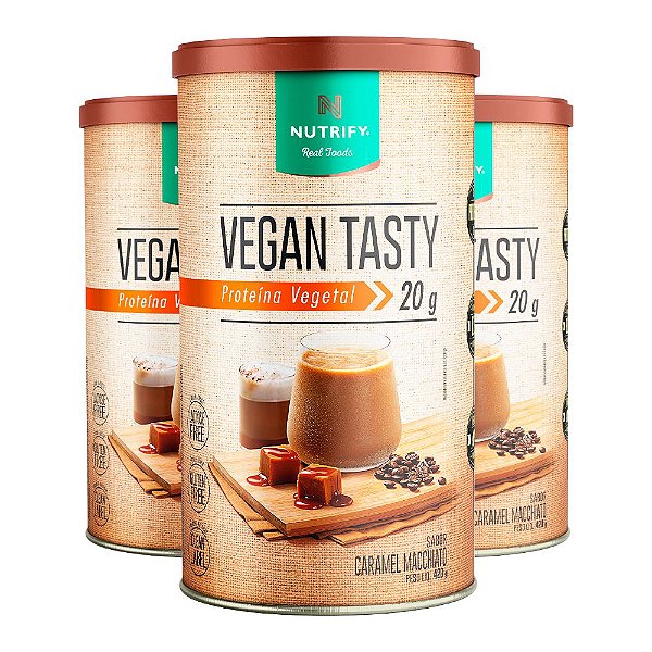 Kit 3 Vegan Tasty Caramel Macchiato Nutrify 420g