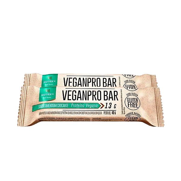 Kit 2 Veganpro Bar Nutrify Barra de proteína Vegana Baunilha Und