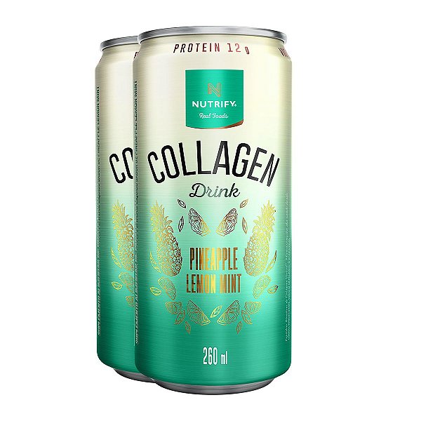 Kit 2 Collagen Drink Abacaxi com Hortelã e Limão Nutrify 260ml