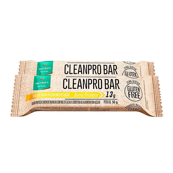Kit 2 Cleanpro Bar Nutrify Barra de proteína Baunilha Und