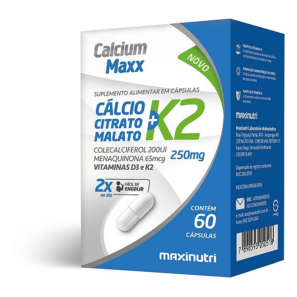 Calcium Maxx K2 Maxinutri 60 Cápsulas