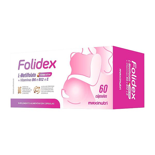 Folidex L-Metilfolato Maxinutri 60 Cápsulas
