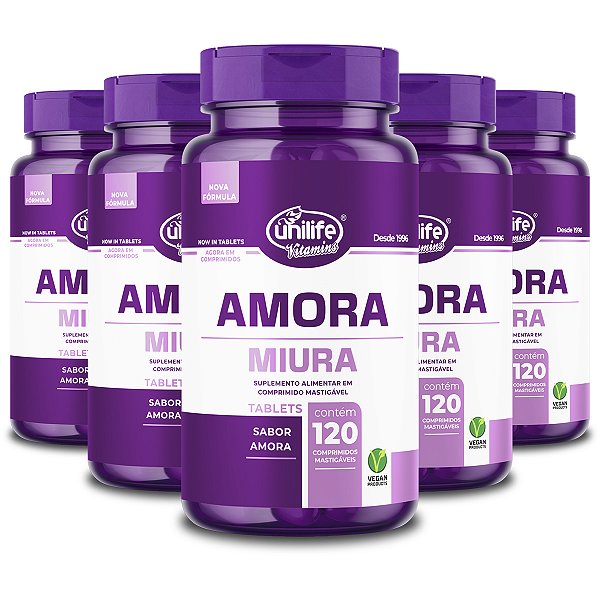 Kit 5 Amora Miura Unilife 120 Comprimidos