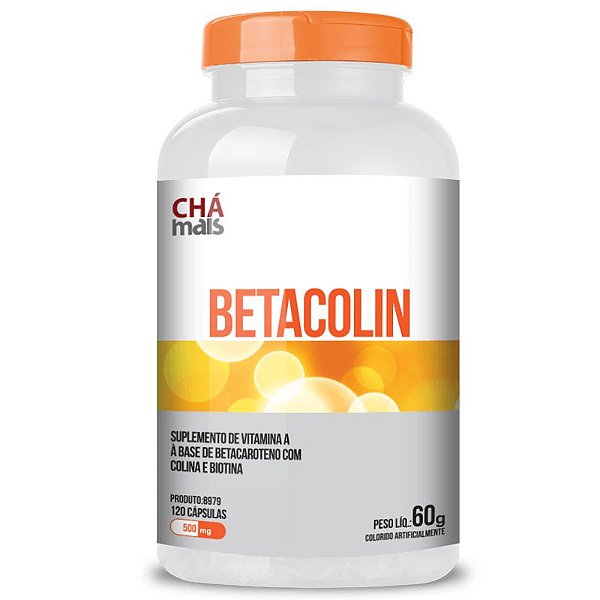 Betacolin Vitamina A 500mg Chá Mais 120 cápsulas
