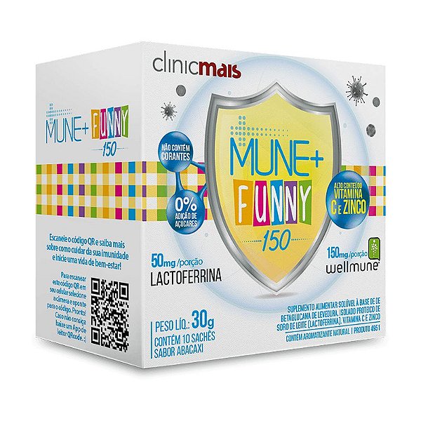 Mune + Funny 150 para Imunidade Infantil Clinic Mais