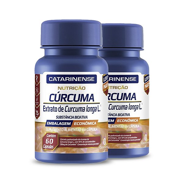 Kit 2 Cúrcuma 130mg Catarinense 60 cápsulas