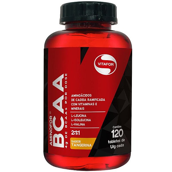 Aminofor BCAA Vitafor 120 tabletes Tangerina