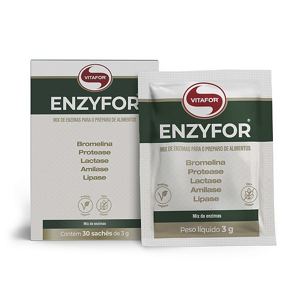 Enzyfor Enzimas Digestivas Vitafor 30 Sachês