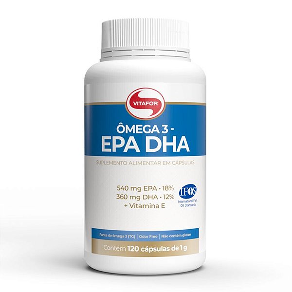 Ômega 3 EPA  DHA 1000mg Vitafor 120 cápsulas