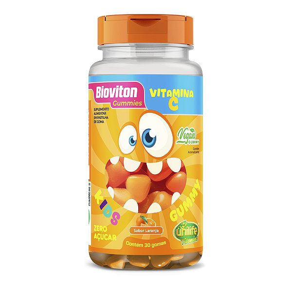 Gummy Kids Vitamina C Unilife 30 gomas Laranja