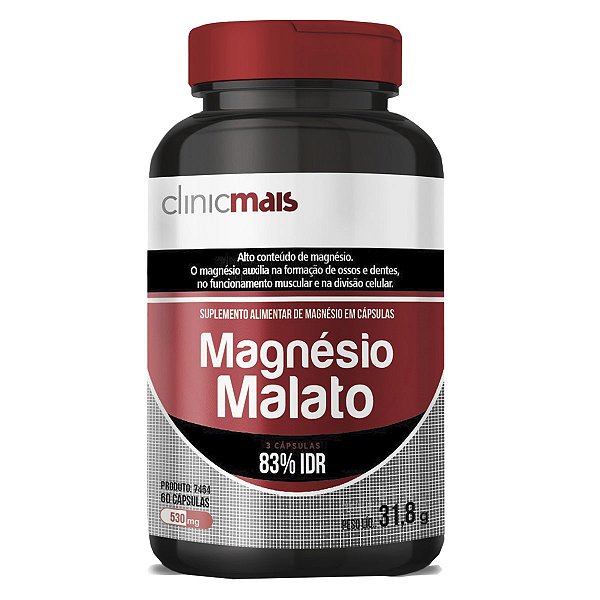 Magnésio Malato ClinicMais 60 Capsulas