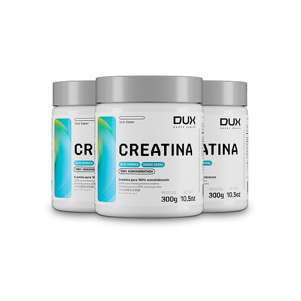 Kit 3 Creatina Monohidratada Dux Sem Sabor 300g