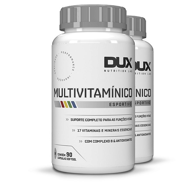 Kit 2 Multivitamínico Dux Esportivo Sem Sabor 90 Cápsulas
