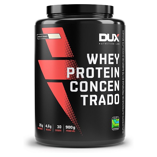 Whey Protein Concentrado Dux Chocolate Branco 900g