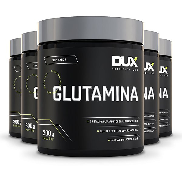 Kit 5 Glutamina Dux Sem Sabor 300g