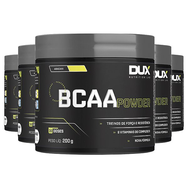 Kit 5 BCAA Powder Dux Abacaxi 200g