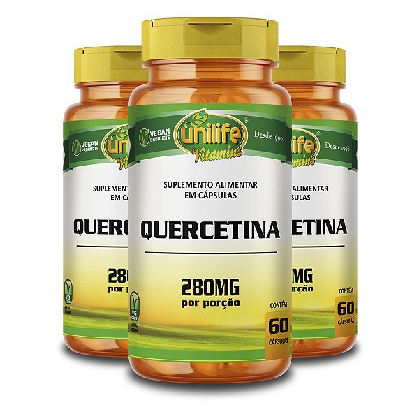 Kit 3 Quercetina Unilife 60 Cápsulas