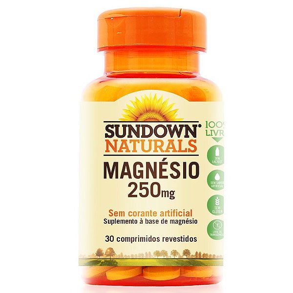 Magnésio 250mg Sundown 30 comprimidos